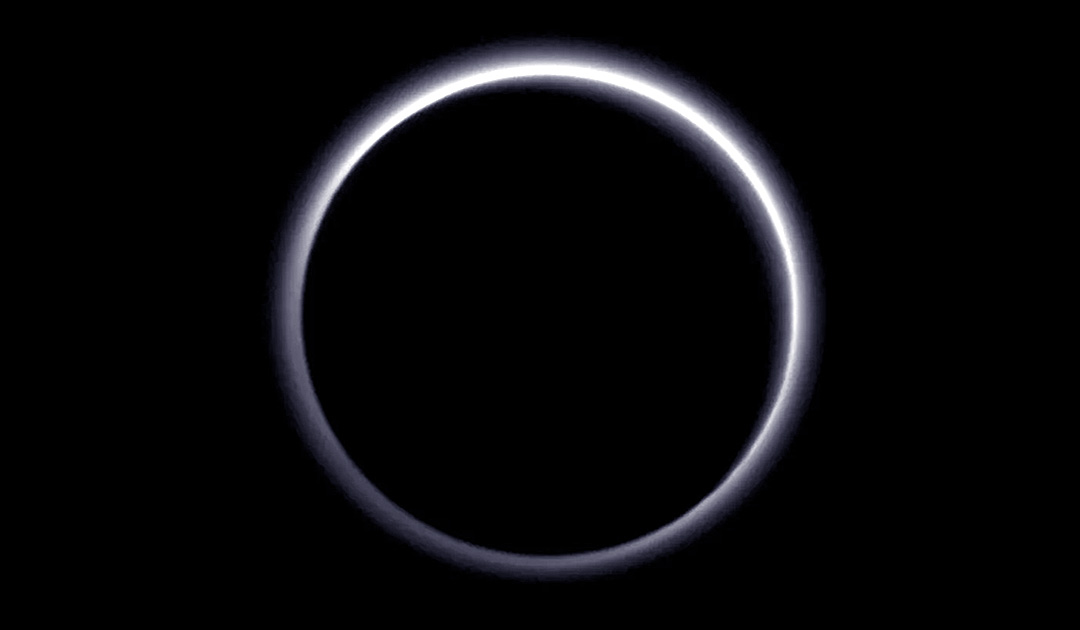 Pluto has an icy atmosphere