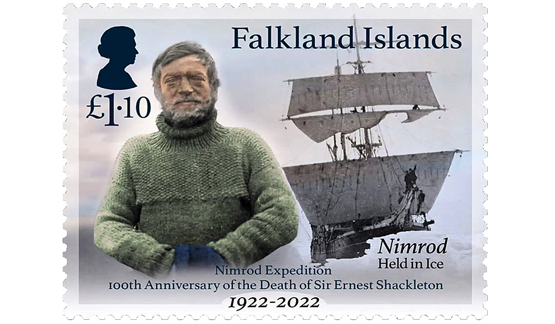 Briefmarken-Set zum 100. Todestag von Sir Ernest Shackleton