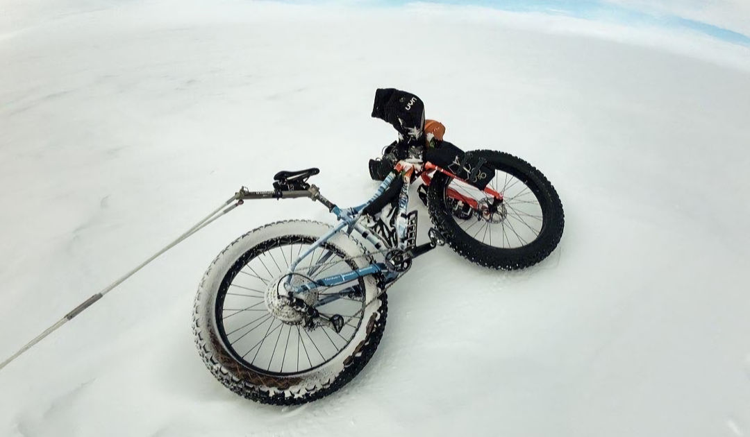 Bicycle record attempt in Antarctica failed