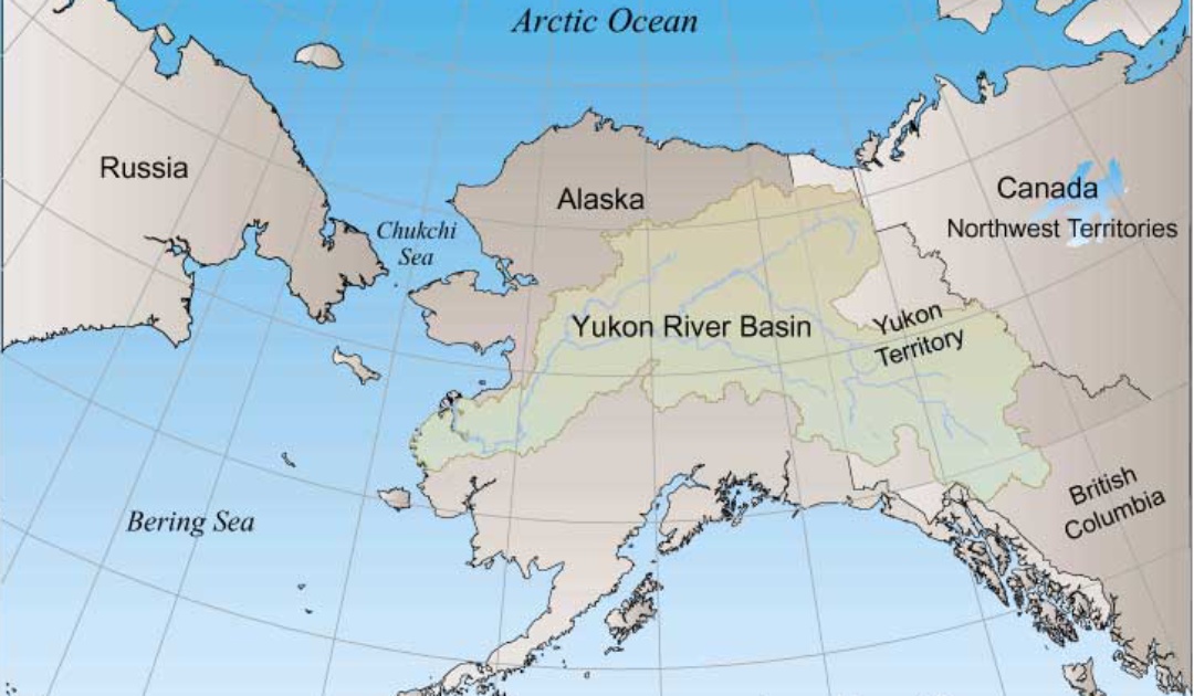 The Yukon River Basin is 850.000 square kilometres large and twice the size of California, as well as twice the size of Germanty. Photo: Wikimedia Commons