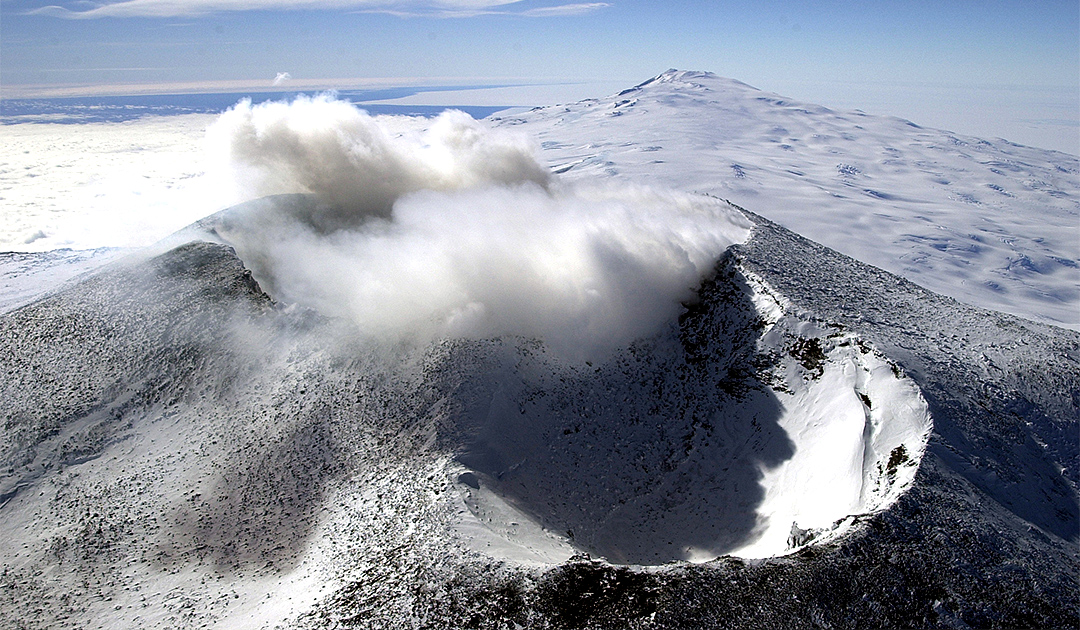 Mount Erebus blows USD 6,000 worth of gold into the air every day